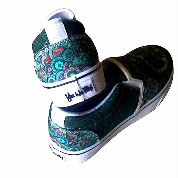 70’s inspired Canvas Slip-On Sneaker YES WE VIBE - Picture 5 of 6